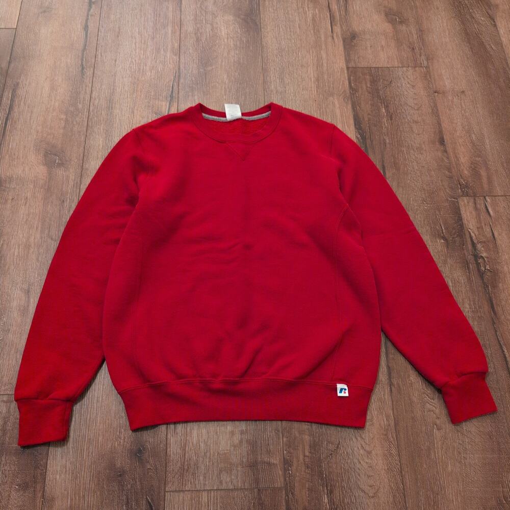 Russell‎ Athletic Adult Medium Crewneck Sweater Pullover Blank Red
